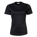 Black - Front - Tee Jays Womens-Ladies Interlock Short Sleeve T-Shirt