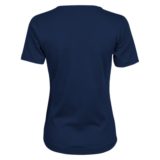 Navy Blue - Back - Tee Jays Womens-Ladies Interlock Short Sleeve T-Shirt