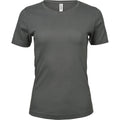 Powder Grey - Front - Tee Jays Womens-Ladies Interlock Short Sleeve T-Shirt