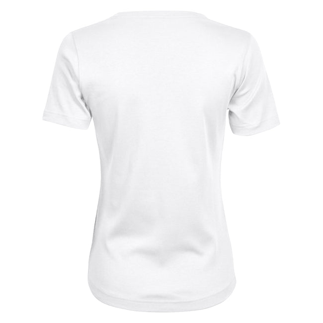 White - Back - Tee Jays Womens-Ladies Interlock Short Sleeve T-Shirt