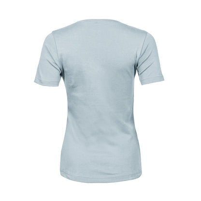 Ice Blue - Front - Tee Jays Womens-Ladies Interlock Short Sleeve T-Shirt