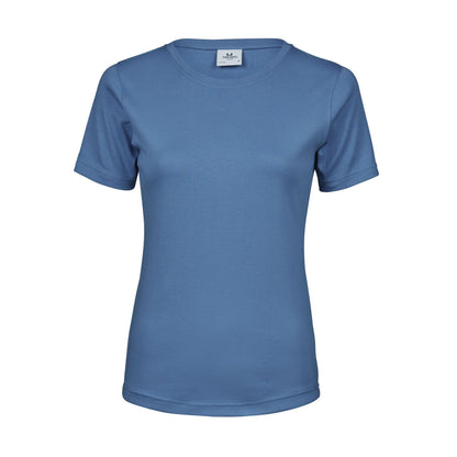 Ocean Blue - Front - Tee Jays Womens-Ladies Interlock Short Sleeve T-Shirt