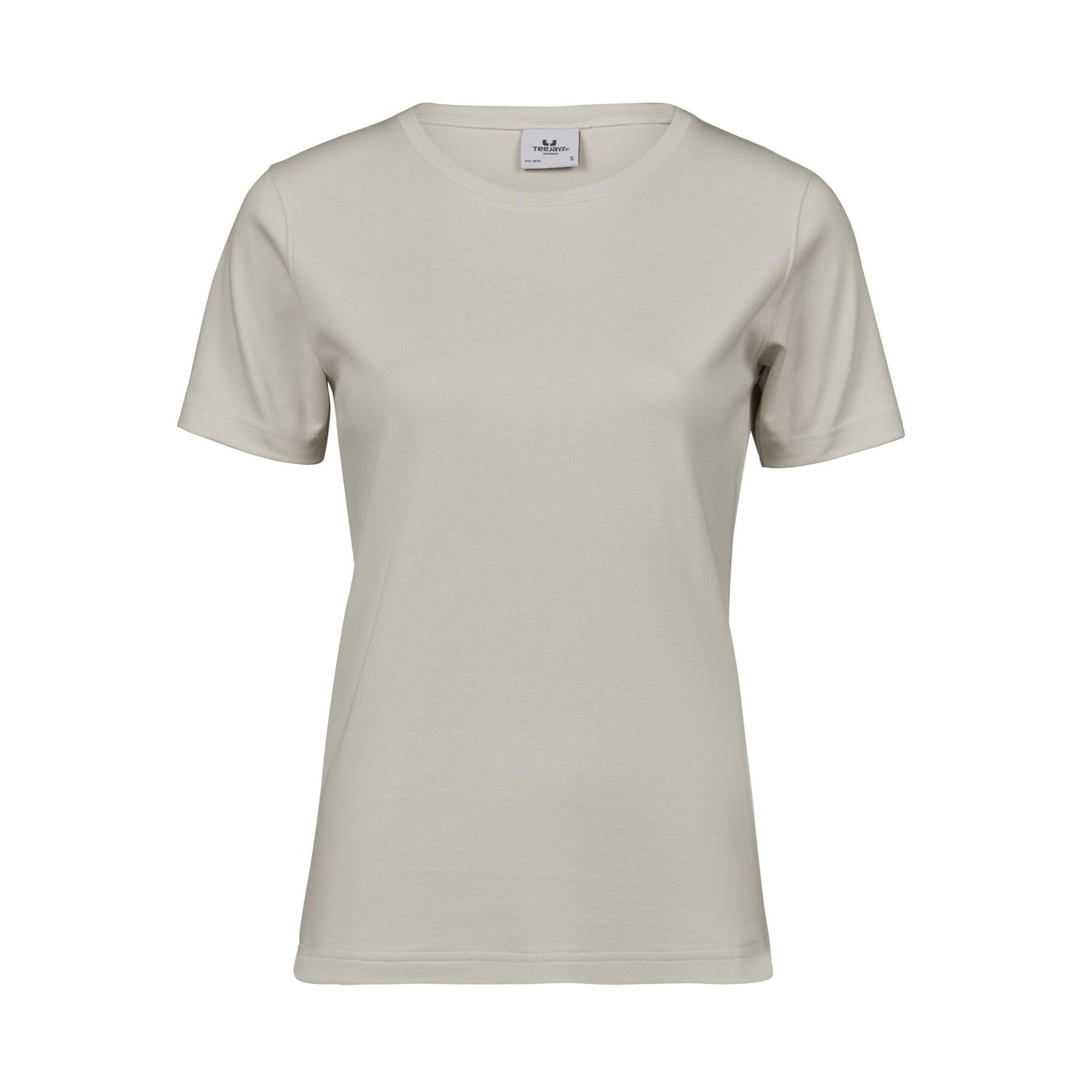 Cement - Front - Tee Jays Womens-Ladies Interlock Short Sleeve T-Shirt