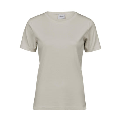 Cement - Front - Tee Jays Womens-Ladies Interlock Short Sleeve T-Shirt