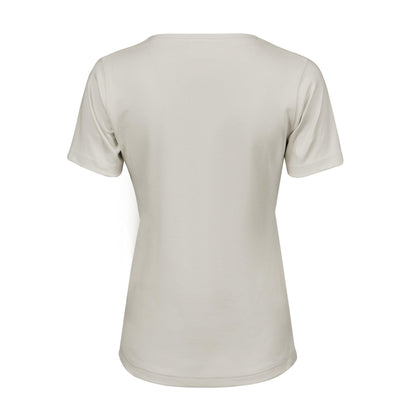 Cement - Back - Tee Jays Womens-Ladies Interlock Short Sleeve T-Shirt