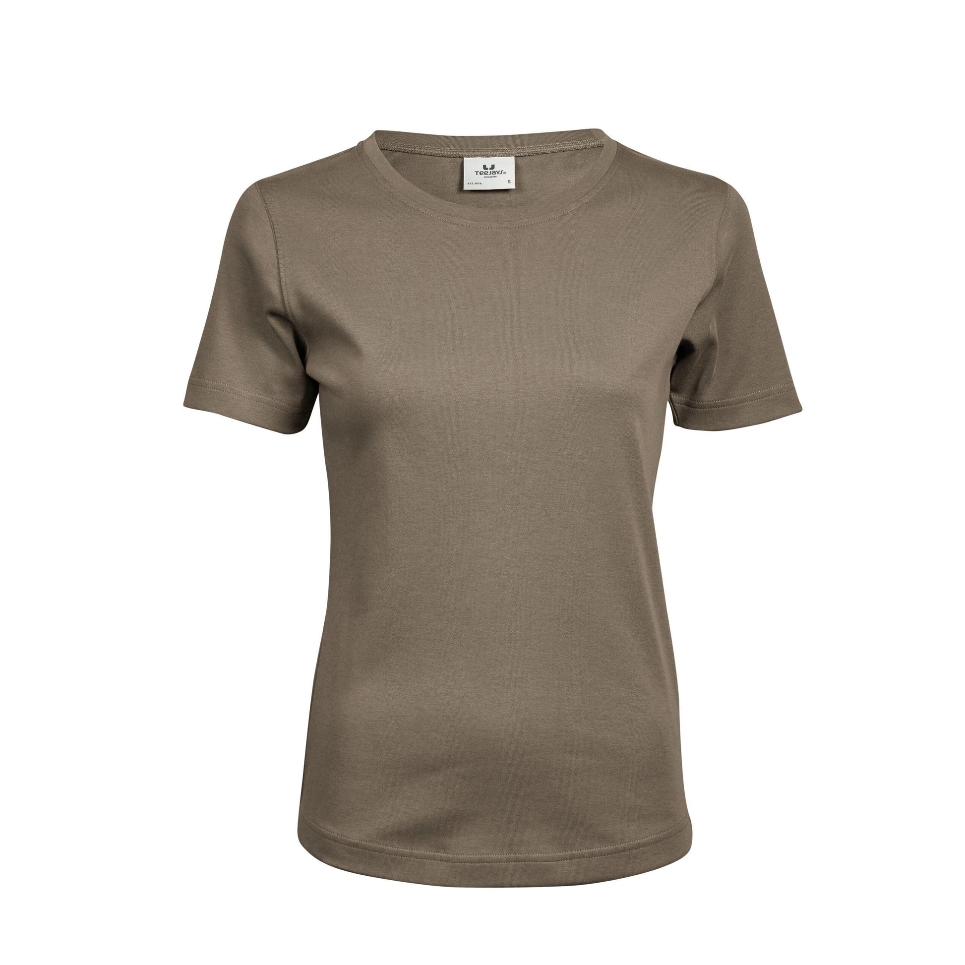 Clay - Front - Tee Jays Womens-Ladies Interlock Short Sleeve T-Shirt