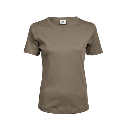 Clay - Front - Tee Jays Womens-Ladies Interlock Short Sleeve T-Shirt
