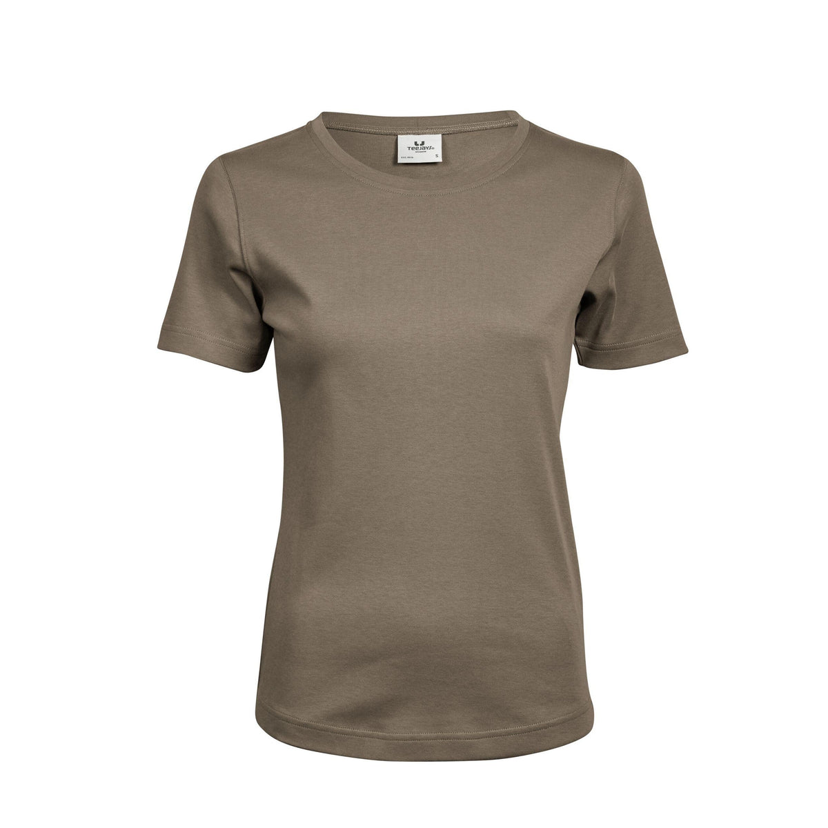 Clay - Front - Tee Jays Womens-Ladies Interlock Short Sleeve T-Shirt