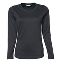 Dark Grey - Front - Tee Jays Womens-Ladies Interlock Long Sleeve T-Shirt