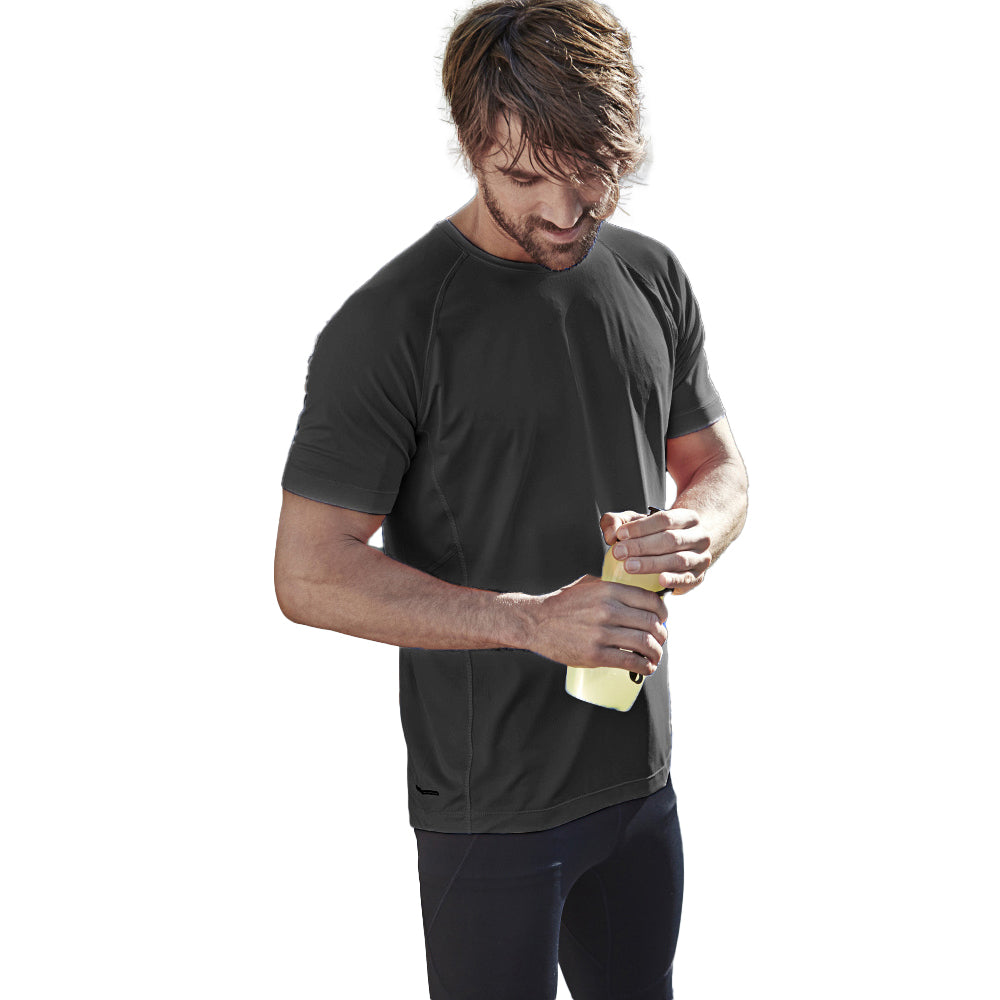 Black - Back - Tee Jays Mens Cool Dry Short Sleeve T-Shirt