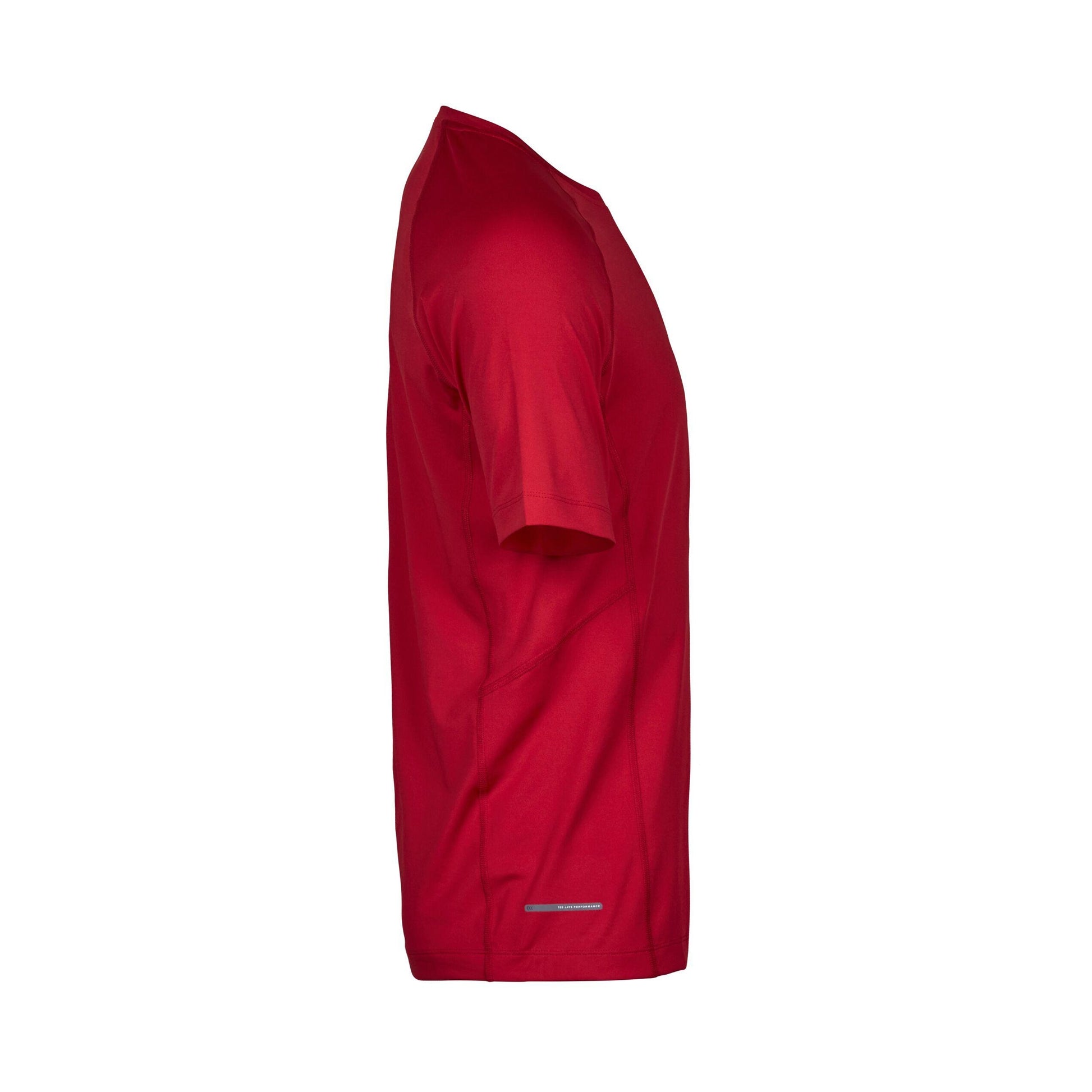 Red - Side - Tee Jays Mens Cool Dry Short Sleeve T-Shirt