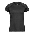 Black Melange - Front - Tee Jays Womens-Ladies Cool Dry Short Sleeve T-Shirt