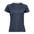Navy Melange - Front - Tee Jays Womens-Ladies Cool Dry Short Sleeve T-Shirt