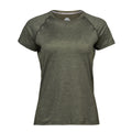 Olive Melange - Front - Tee Jays Womens-Ladies Cool Dry Short Sleeve T-Shirt