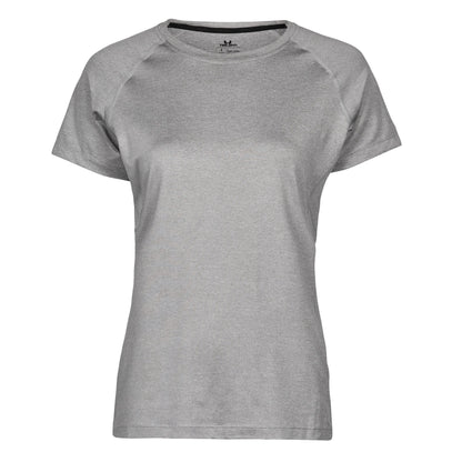 Grey Melange - Front - Tee Jays Womens-Ladies Cool Dry Short Sleeve T-Shirt