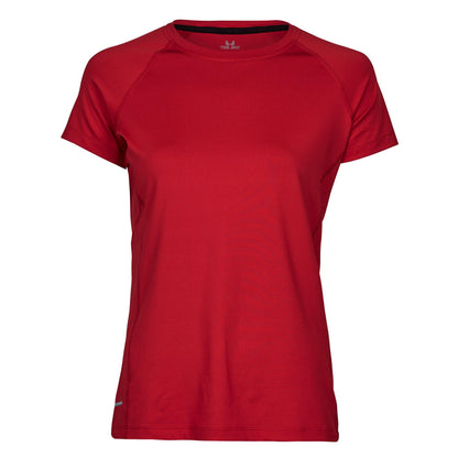 Red - Front - Tee Jays Womens-Ladies Cool Dry Short Sleeve T-Shirt