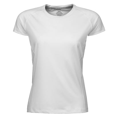 White - Front - Tee Jays Womens-Ladies Cool Dry Short Sleeve T-Shirt