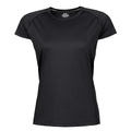 Black - Front - Tee Jays Womens-Ladies Cool Dry Short Sleeve T-Shirt