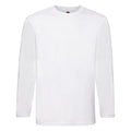 White - Front - Fruit Of The Loom Mens Super Premium Long Sleeve Crew Neck T-Shirt