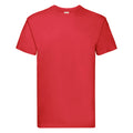 Red - Front - Fruit Of The Loom Mens Super Premium Short Sleeve Crew Neck T-Shirt