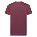 Burgundy - Back - Fruit Of The Loom Mens Super Premium Short Sleeve Crew Neck T-Shirt