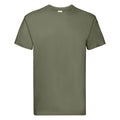 Classic Olive - Front - Fruit Of The Loom Mens Super Premium Short Sleeve Crew Neck T-Shirt