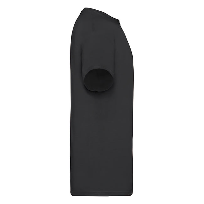 Black - Side - Fruit Of The Loom Mens Super Premium Short Sleeve Crew Neck T-Shirt