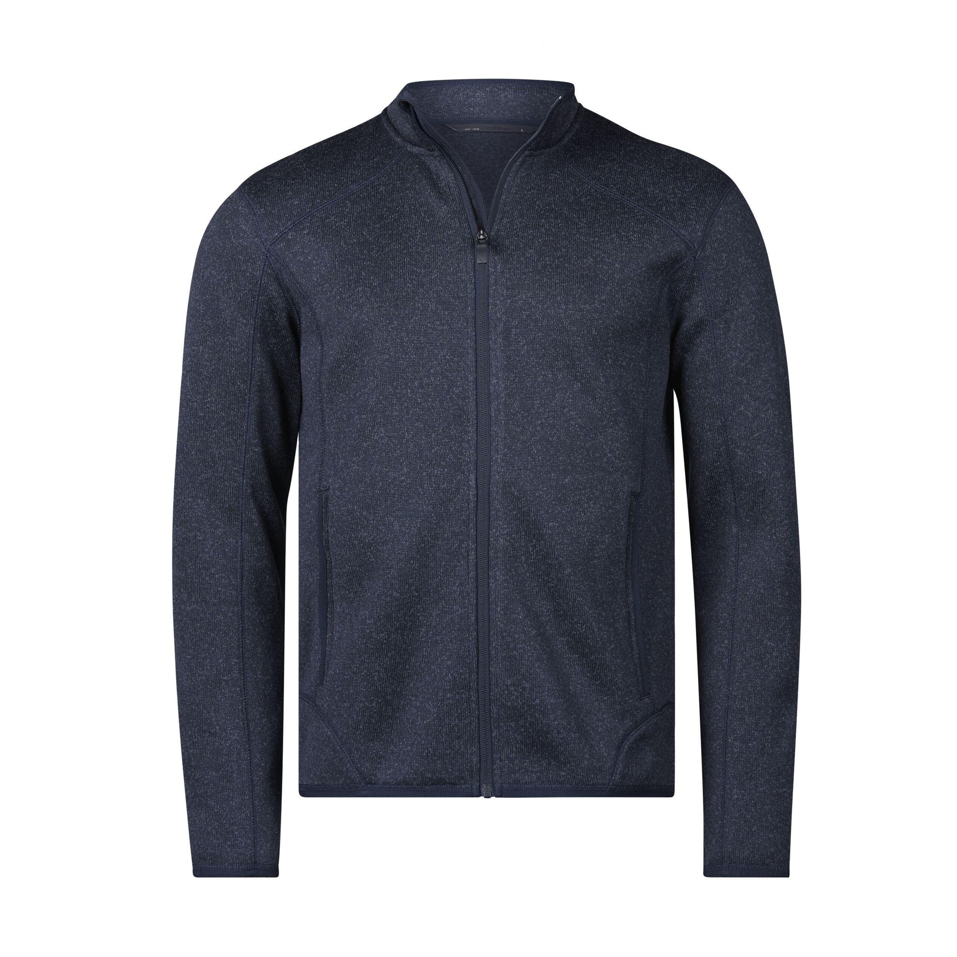 Navy Melange - Front - Tee Jays Mens Aspen Full Zip Jacket