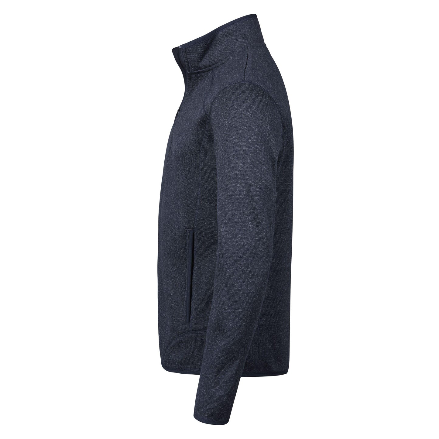 Navy Melange - Side - Tee Jays Mens Aspen Full Zip Jacket