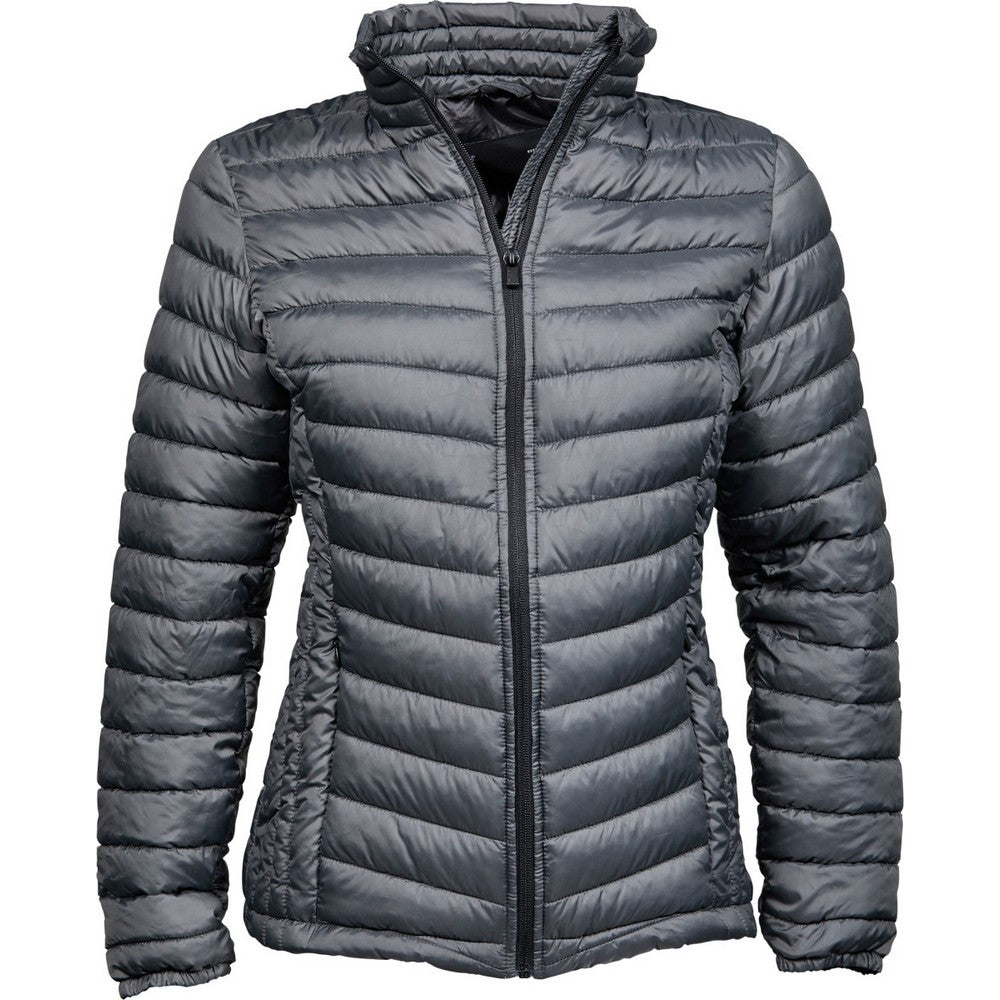 Space Grey - Front - Tee Jays Womens-Ladies Padded Zepelin Jacket