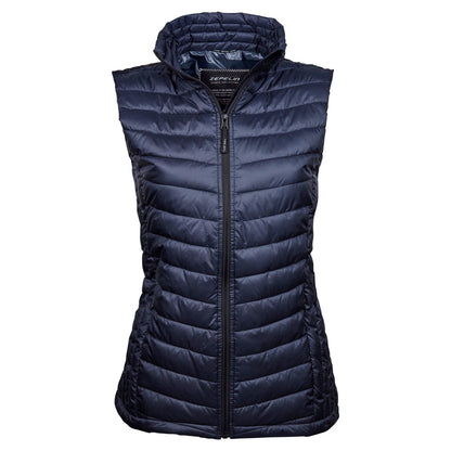 Deep Navy - Front - Tee Jays Womens-Ladies Padded Zepelin Vest Jacket - Gilet
