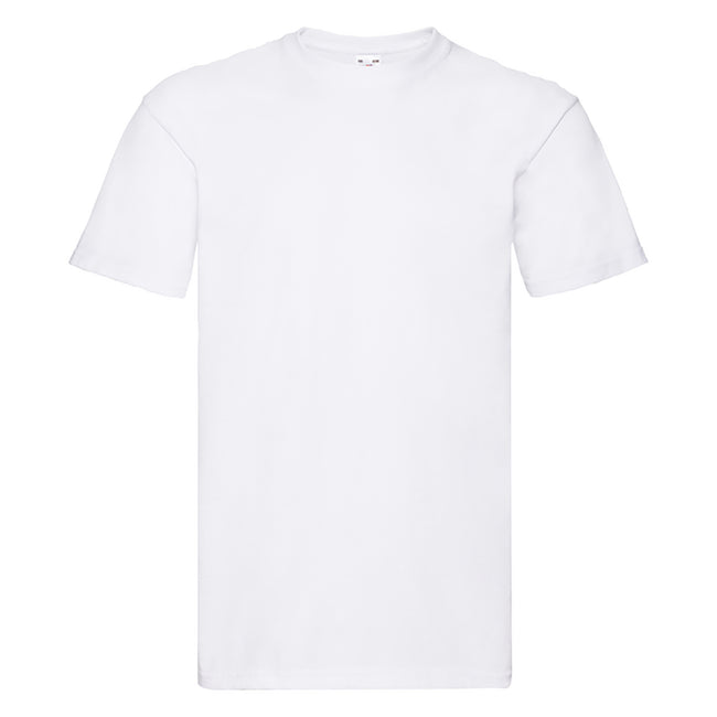 White - Front - Fruit Of The Loom Mens Super Premium Short Sleeve Crew Neck T-Shirt