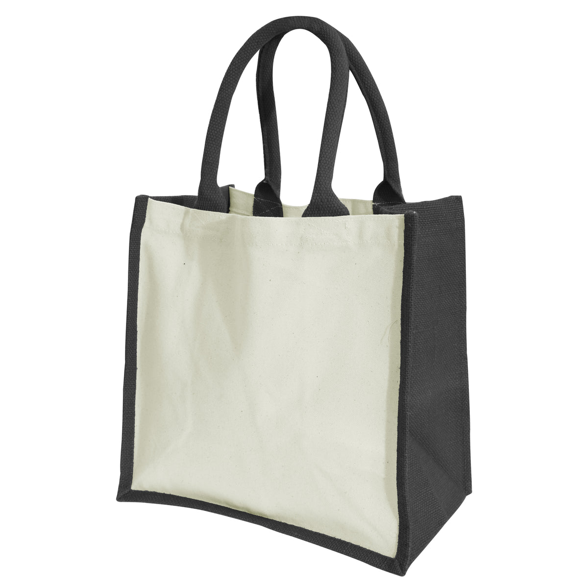 Westford Mill Printers Midi Jute Tote Bag - Cotton Shopping Handbag In Navy - View #5