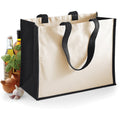 Black - Pack Shot - Westford Mill Printers Jute Cot Shopper Bag (21 Litres)