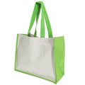 Apple Green - Front - Westford Mill Printers Jute Cot Shopper Bag (21 Litres)