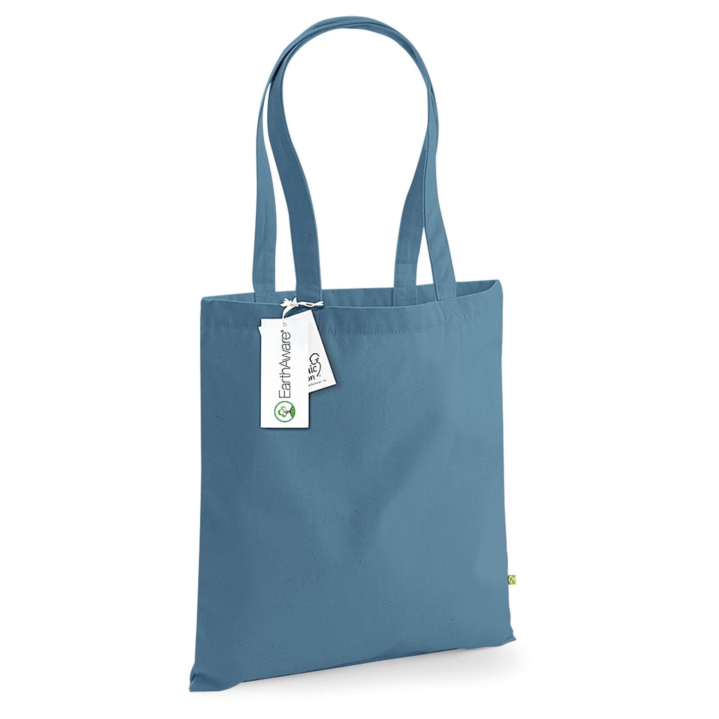 Airforce Blue - Side - Westford Mill EarthAware Organic Bag For Life (10 Litres)