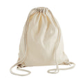 Natural - Front - Westford Mill Earthware Organic Gymsac (13 Litres)