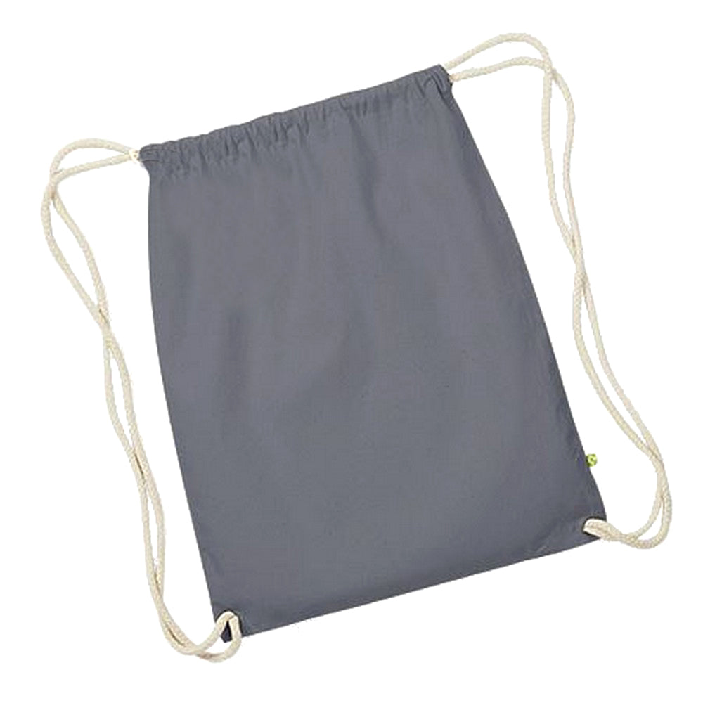 Graphite - Front - Westford Mill Earthware Organic Gymsac (13 Litres)