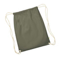 Olive - Front - Westford Mill Earthware Organic Gymsac (13 Litres)