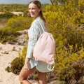 Pastel Pink - Back - Westford Mill Earthware Organic Gymsac (13 Litres)