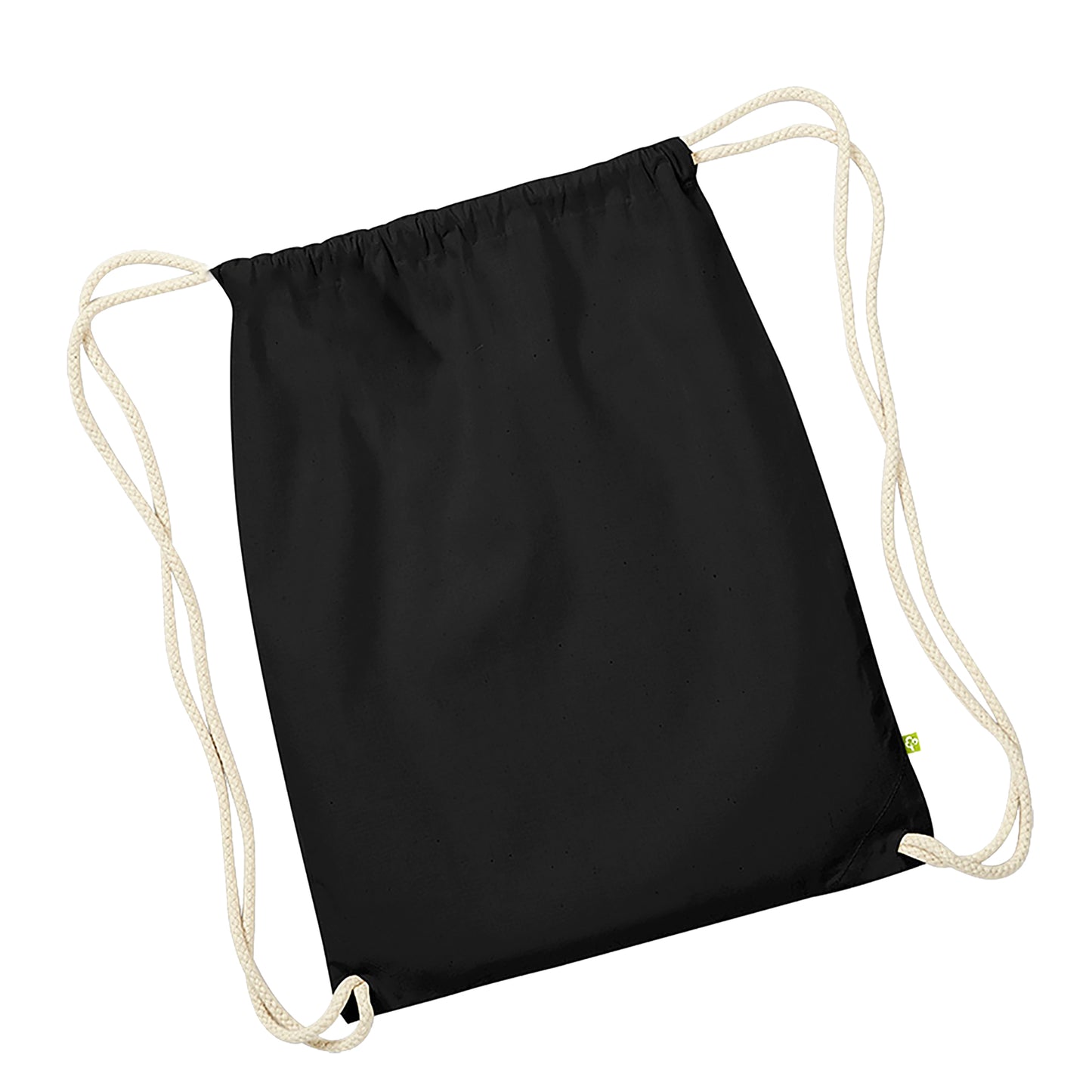 Black - Front - Westford Mill Earthware Organic Gymsac (13 Litres)