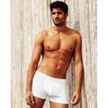 White - Back - Fruit Of The Loom Mens Classic Shorty Cotton Rich Boxer Shorts (Pack Of 2)