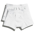 White - Pack Shot - Fruit Of The Loom Mens Classic Shorty Cotton Rich Boxer Shorts (Pack Of 2)