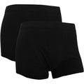 Black - Side - Fruit Of The Loom Mens Classic Shorty Cotton Rich Boxer Shorts (Pack Of 2)