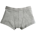 Light Grey Marl - Front - Fruit Of The Loom Mens Classic Shorty Cotton Rich Boxer Shorts (Pack Of 2)