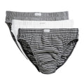 Black-White Stripe - Front - Fruit Of The Loom Mens Classic Slip Briefs (Pack Of 3)