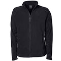 Black - Front - Tee Jays Mens Full Zip Active Lightweight Fleece Jacket