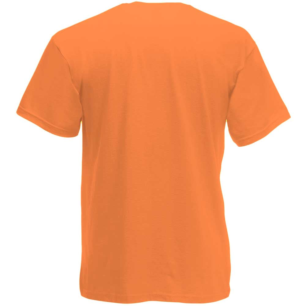 Orange - Back - Fruit Of The Loom Mens Valueweight V-Neck, Short Sleeve T-Shirt