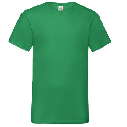 Kelly Green - Front - Fruit Of The Loom Mens Valueweight V-Neck, Short Sleeve T-Shirt