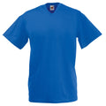Royal - Front - Fruit Of The Loom Mens Valueweight V-Neck, Short Sleeve T-Shirt